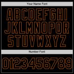 Personalized Black Texas Orange Line Jersey for Baseball Fans - Custom Design Personalized Black Texas Orange Line Baseball