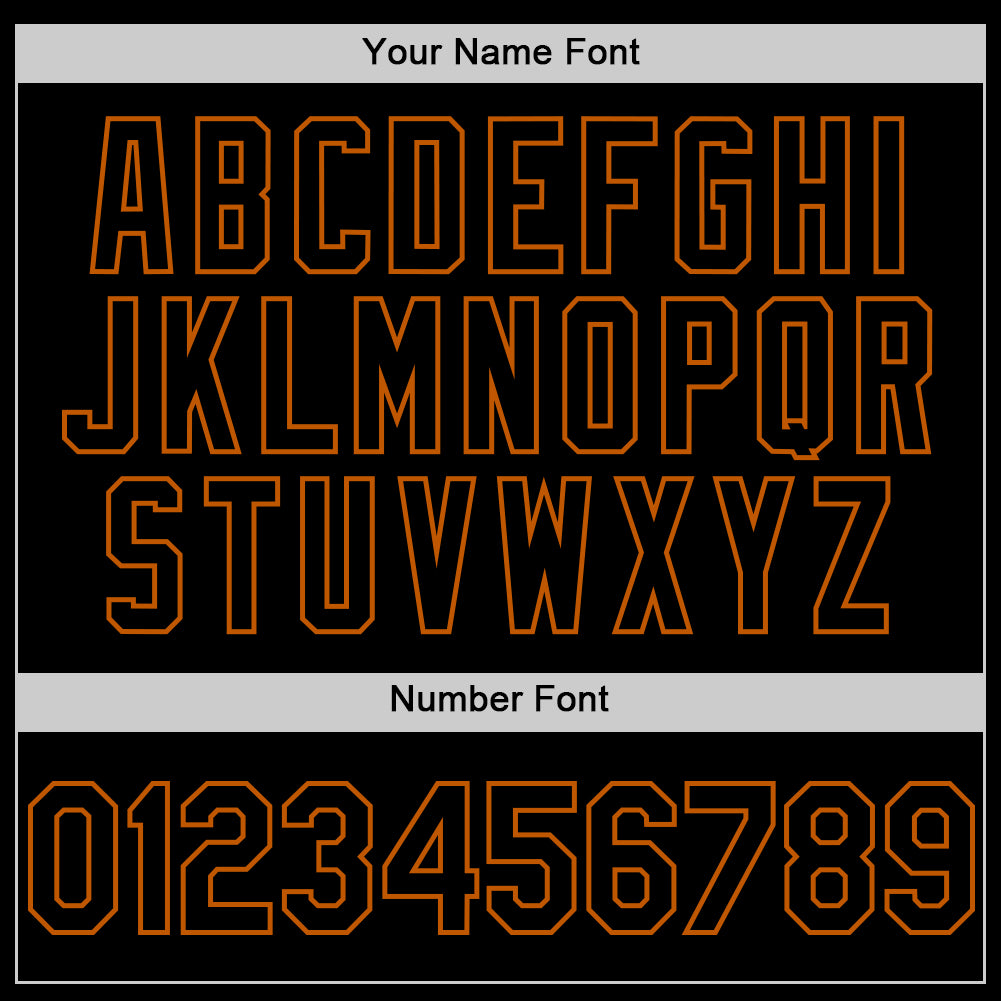 Personalized Black Texas Orange Line Baseball Jersey Personalized Black Texas Orange Line Jersey for Baseball Fans - Custom Design Personalized Black Texas Orange Line Baseball - Image 5