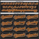 Personalized Black Texas Orange White Authentic Baseball Jersey for Fans Personalized Black Texas Orange-White Authentic