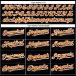 Personalized Texas Baseball Jersey in Black and Orange-White - Custom Size 3 Personalized Black Texas Orange-White Baseball
