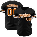 Personalized Texas Baseball Jersey in Black and Orange-White - Custom Size 3 Personalized Black Texas Orange-White Baseball