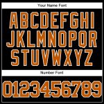 Personalized Texas Baseball Jersey in Black and Orange-White - Custom Size 3 Personalized Black Texas Orange-White Baseball