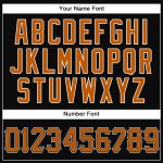 Personalized Texas Orange-White Baseball Jersey - Custom Black Jersey for Sports Fans Personalized Black Texas Orange-White