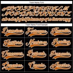 Personalized Black Texas Hockey Jersey with Orange-White Lace Neck Design Personalized Black Texas Orange-White Hockey Lace