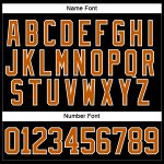 Personalized Black Texas Hockey Jersey with Orange-White Lace Neck Design Personalized Black Texas Orange-White Hockey Lace