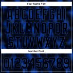 Personalized Black Thunder Blue 3D Baseball Jersey with Halftone Dots Design Personalized Black Thunder Blue 3D Halftone