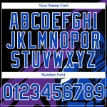 Custom Baseball Jersey Personalized Knight Hero Art 3D Pattern Black Thunder Blue-Purple with Custom Name and Number Personalized
