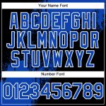 Personalized Black Blue-White 3D Abstract Brush Stroke Softball Jersey - Unisex Two-Button Design Personalized Black Thunder