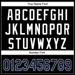Personalized Colorful Glittering Dot Baseball Jersey - Black Thunder Blue-White 3D Design Personalized Black Thunder Blue-White