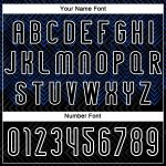 Custom Name Number Volleyball Jersey - Personalized Black Thunder Blue-White Geometric Shape Sublimation Uniform Personalized