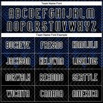 Custom Name Number Volleyball Jersey - Personalized Black Thunder Blue-White Geometric Shape Sublimation Uniform Personalized