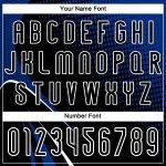 Custom Name Number Volleyball Jersey - Personalized Black Thunder Blue-White Lines Dots Sublimation Uniform Personalized