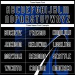 Custom Name Number Volleyball Jersey - Personalized Black Thunder Blue-White Lines Dots Sublimation Uniform Personalized
