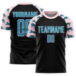 Custom Name Number Soccer Jersey - Personalized Black US Navy Blue Light Pink Tiger Sublimation Team Uniform Personalized