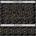 Personalized 3D Black Vegas Gold Baseball Jersey with Slant Lines Personalized Black Vegas Gold 3D Slant Lines Baseball Jersey
