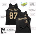 Personalized Black Throwback Basketball Jersey - Vegas Gold Design Personalized Black Vegas Gold Throwback Basketball Jersey