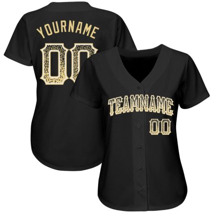 Custom Name and Number Personalized Black Gold-White Baseball Jersey Authentic Drift Fashion Team Personalized Black Vegas
