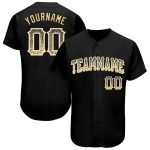 Custom Name and Number Personalized Black Gold-White Baseball Jersey Authentic Drift Fashion Team Personalized Black Vegas