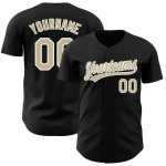 Personalized Black Vegas Gold White Baseball Jersey for Men and Women Personalized Black Vegas Gold-White Baseball Jersey