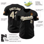 Personalized Black Vegas Gold White Baseball Jersey for Men and Women Personalized Black Vegas Gold-White Baseball Jersey