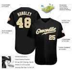 Personalized Black Vegas Gold White Baseball Jersey for Men and Women Personalized Black Vegas Gold-White Baseball Jersey