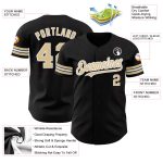Personalized Black and Gold Baseball Jersey for Men and Women - Custom Size 3 Personalized Black Vegas Gold-White Baseball