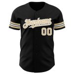 Personalized Black and Gold Baseball Jersey for Men and Women - Custom Size 3 Personalized Black Vegas Gold-White Baseball