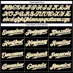 Personalized Black Vegas Gold White Baseball Jersey for Men and Women Personalized Black Vegas Gold-White Baseball Jersey