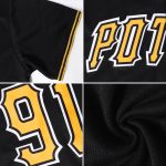 Personalized Black Vegas Gold White Baseball Jersey for Men and Women Personalized Black Vegas Gold-White Baseball Jersey