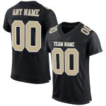 Personalized Black Gold and White Mesh Football Jersey for Men, Women, Kids - Custom Team Apparel Personalized Black Vegas