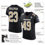 Personalized Black Gold and White Mesh Football Jersey for Men, Women, Kids - Custom Team Apparel Personalized Black Vegas