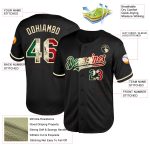 Personalized Vintage Mexican Flag Baseball Jersey with Cream Mesh, Custom Name and Number - Authentic Throwback Team Gear