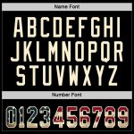 Personalized Vintage USA Flag Hockey Jersey - Custom Name & Number - Black Cream Team Apparel Personalized Black Vintage
