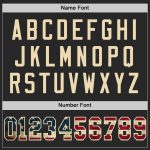 Personalized Vintage USA Flag Football Jersey - Custom Name & Number on Black Cream Mesh Authentic Design Personalized Black