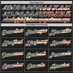 Personalized Black Vintage USA Flag Basketball Jersey Cream-Red Throwback Design Personalized Black Vintage USA Flag Cream-Red