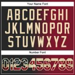 Personalized Black Vintage USA Flag Baseball Jersey - Crimson City Cream Gradient Fashion Style Personalized Black Vintage