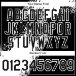 Custom 3D Abstract Brush Stroke Baseball Jersey in Black and White Personalized Black White 3D Abstract Brush Stroke Baseball