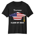 Custom 3D Graduation T-Shirt, Black and White, Personalized Design for Graduates Personalized Black White 3D Graduation Performance