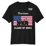Personalized 3D Graduation T-Shirt - Black and White Design for Performance Personalized Black White 3D Graduation Performance