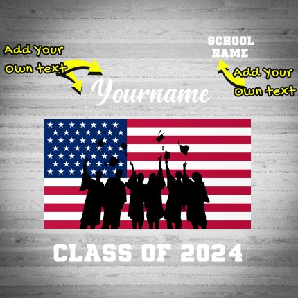 Personalized 3D Graduation T-Shirt - Black and White Design for Performance Personalized Black White 3D Graduation Performance