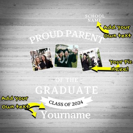 Custom 3D Graduation T-Shirt in Black and White for Men and Women 4 Personalized Black White 3D Graduation Performance T-Shirt