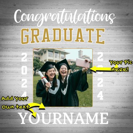 Customized 3D Graduation Performance T-Shirt - Black and White Design, Perfect for Celebrating Your Achievement Personalized