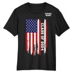 Custom Name Number 3D Graduation T-Shirt Personalized Black White Team Apparel Personalized Black White 3D Graduation Performance