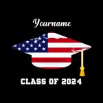Custom 3D Graduation T-Shirt in Black and White - Personalized Design for Graduates Personalized Black White 3D Graduation