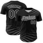 Personalized 3D Halftone Baseball Jersey in Black and White - Custom Team Apparel Personalized Black White 3D Halftone Baseball
