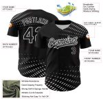 Personalized 3D Halftone Baseball Jersey in Black and White - Custom Team Apparel Personalized Black White 3D Halftone Baseball