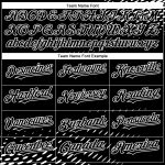 Personalized 3D Halftone Baseball Jersey in Black and White - Custom Team Apparel Personalized Black White 3D Halftone Baseball