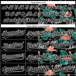 Personalized 3D Hawaii Flamingos Softball Jersey Unisex Black and White Two-Button Personalized Black White 3D Hawaii Flamingos