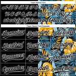 Personalized 3D Tropical Leaves Black White Unisex Softball Jersey Personalized Black White 3D Hawaii Tropical Leaves Two-Button