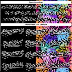 Personalized 3D Tropical Palm Trees Softball Jersey Unisex Black White Two-Button Personalized Black White 3D Hawaii Tropical